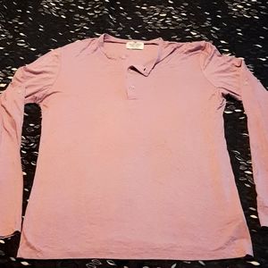 Mizzen + Main Large Trim Fit Lilac Henley Roll Tab Sleeves